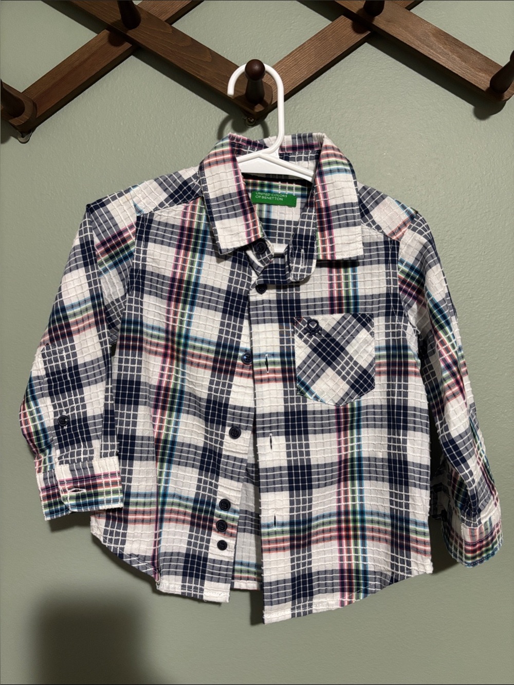 United Colors Of Benetton Plaid Button-Down Shirt